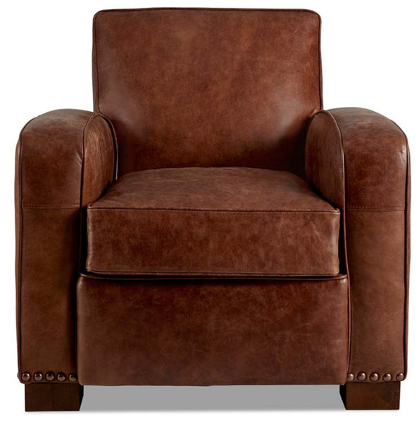 Bordeaux Leather Classic Club Chair