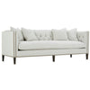 Image of Astrid 92 Inch Fabric Tuxedo Arm Single Bench Seat Sofa