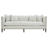 Image of Astrid 92 Inch Fabric Tuxedo Arm Single Bench Seat Sofa