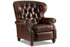 Image of Arthur "BIG MAN" Tufted Wingback Leather Recliner – Oversized Comfort With Timeless Elegance