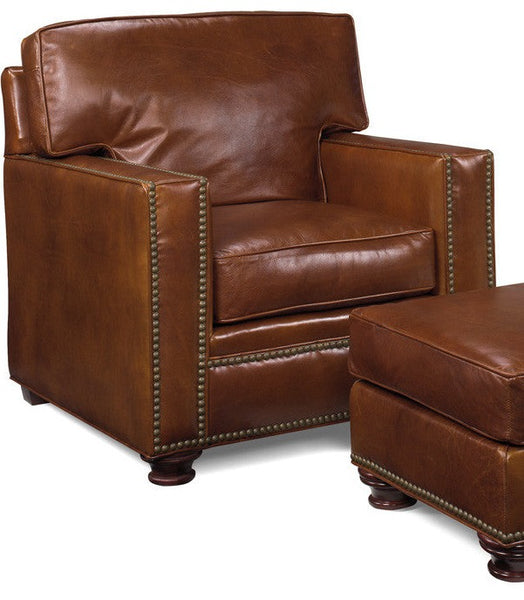 Bowman Track Arm Leather Club Chair