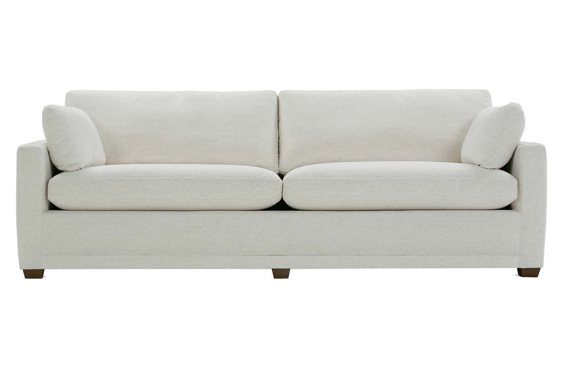 Donna Two Cushion Or Single Bench Seat Fabric Sofa With Track Arms