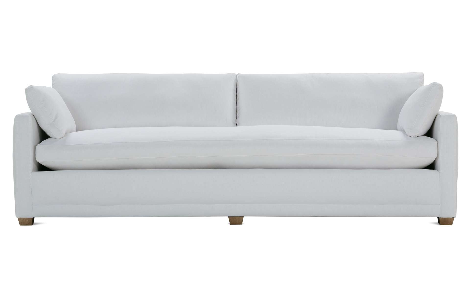 Donna Two Cushion Or Single Bench Seat Fabric Sofa With Track Arms