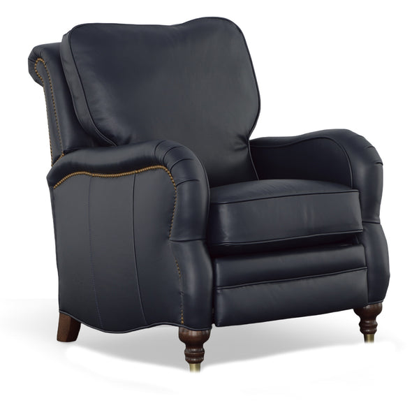 Edmund Leather English Arm Recliner With Nailhead Trim