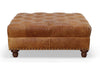 Image of Lucas Tufted 36", 40", 44", Or 48" Inch Square Leather Ottoman (4 Sizes Available)