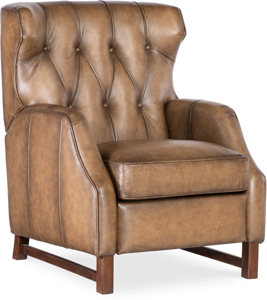 Karl Nature Leather "Quick Ship" Tufted Push Back Recliner