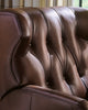 Image of Karl Vortex Leather "Quick Ship" Tufted Push Back Recliner