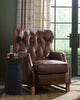 Image of Karl Vortex Leather "Quick Ship" Tufted Push Back Recliner