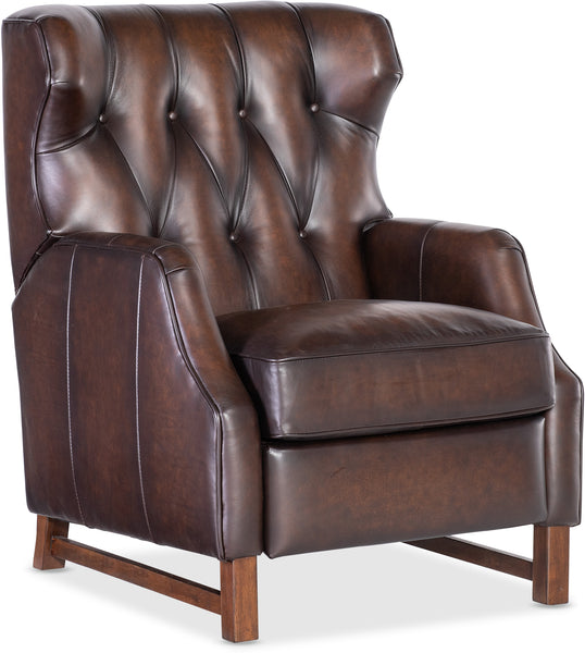 Karl Vortex Leather "Quick Ship" Tufted Push Back Recliner