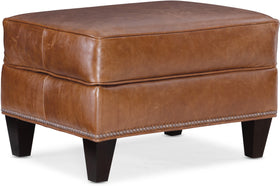 Ryder Transitional Leather Ottoman