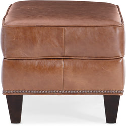 Ryder Transitional Leather Ottoman