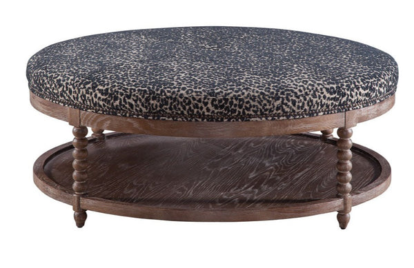 Teddy "Quick Ship" Round 46 Inch Bench Ottoman