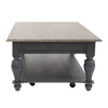 Image of Verona Traditional Slate Coffee Table With Weathered Pine Top