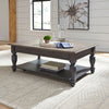 Image of Verona Traditional Slate Coffee Table With Weathered Pine Top