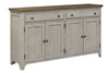 Image of Aberdeen Farmhouse Style Antique White Storage Dining Buffet