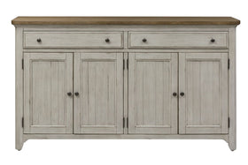 Aberdeen Farmhouse Style Antique White Storage Dining Buffet