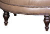 Image of Alder Tufted 36", 42" Or 46" Inch Round Leather Ottoman (3 Sizes Available)