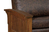 Image of Aldrich Arts And Crafts Style Mission Leather Reclining Sofa Collection