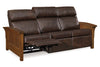 Image of Aldrich "Wall Hugger" Mission Crafstman Style Leather Reclining Sofa