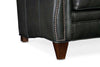 Image of Amani Traditional Pillow Back Leather Loveseat