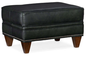 Amani Traditional Leather Ottoman