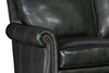 Image of Amani 88 Inch Traditional Three Cushion Pillow Back Leather Sofa