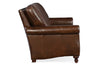 Image of Amani 88 Inch Traditional Three Cushion Pillow Back Leather Sofa