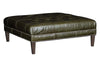 Image of Ames Tufted 36", 42" Or 46" Inch Square Leather Ottoman (3 Sizes Available)