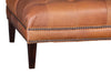 Image of Ames Tufted 36", 42" Or 46" Inch Square Leather Ottoman (3 Sizes Available)