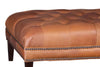 Image of Ames Tufted 36", 42" Or 46" Inch Square Leather Ottoman (3 Sizes Available)