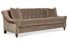 Ariana Traditional 90 Inch 8-Way Hand Tied Bench Seat Tufted Fabric Chesterfield Sofa