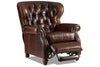 Image of Arthur "BIG MAN" Tufted Wingback Leather Recliner – Oversized Comfort With Timeless Elegance