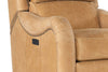 Image of Aster Leather Power English Arm Bustle Back Living Room Reclining Chair