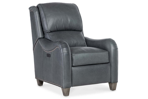 Aster Leather Power English Arm Bustle Back Living Room Reclining Chair