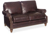 Image of Broadway Traditional Pillow Back Leather Loveseat