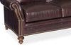 Image of Broadway Traditional Pillow Back Leather Loveseat