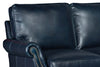 Image of Broadway 82 Inch Traditional Three Cushion Pillow Back Leather Sofa