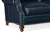 Image of Broadway 82 Inch Traditional Three Cushion Pillow Back Leather Sofa