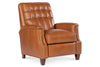 Image of Brookshire Leather Biscuit Back Tufted Recliner Chair