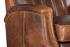 Image of Brookshire Leather Biscuit Back Tufted Recliner Chair