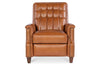 Image of Brookshire Leather Biscuit Back Tufted Recliner Chair