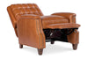 Image of Brookshire Leather Biscuit Back Tufted Recliner Chair