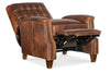 Image of Brookshire Leather Biscuit Back Tufted Recliner Chair