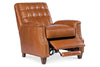 Image of Brookshire Leather Biscuit Back Tufted Recliner Chair