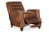 Image of Brookshire Leather Biscuit Back Tufted Recliner Chair