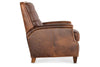 Image of Brookshire Leather Biscuit Back Tufted Recliner Chair