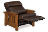 Image of Burrow "Wall Hugger" Mission Style Leather Reclining Chair