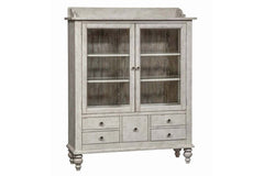 Carlee Antique Linen Modern Farmhouse Storage Dining Display Cabinet