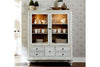 Image of Carlee Antique Linen Modern Farmhouse Storage Dining Display Cabinet