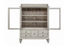 Image of Carlee Antique Linen Modern Farmhouse Storage Dining Display Cabinet